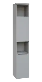 SIN 6 - 42DN2 kancelářská skříň, 2-dveřová/nika, pravá, 2170x400x400, šedá